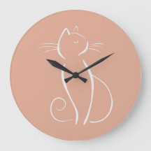 Minimalistische weiße Katze auf rosa Name hinzufüg