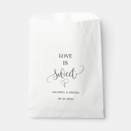 Minimalistische weiße Liebe ist süße Gastgeschenk  Geschenktütchen
