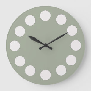 Minimalistische weiße Punkte für benutzerdefiniert Große Wanduhr