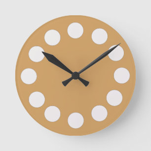 Minimalistische weiße Punkte für benutzerdefiniert Runde Wanduhr