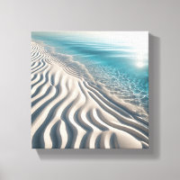 Minimalistische weiße Sandstrand mit Kristall