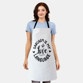 Minimalistische weiße & schwarze sarkastische Typo Schürze