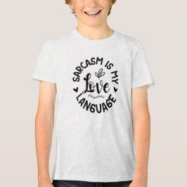 Minimalistische weiße und schwarze sarkastische Ty Tri-Blend Shirt