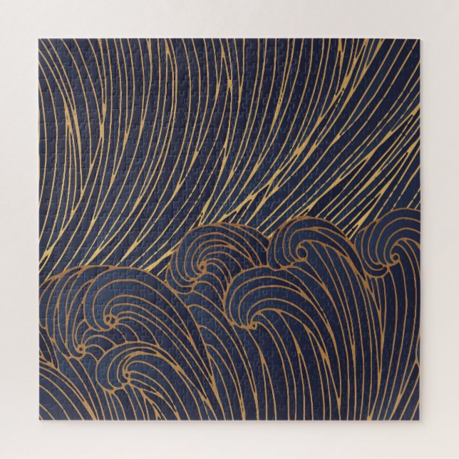 Minimalistische Wellen, Berglinienkunst. (Vertikal)