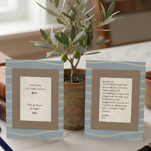 Minimalistische wellenförmige Schieferblaue Reue A Karte