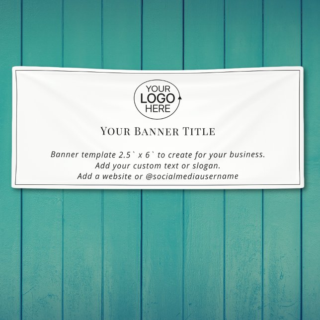 Minimalistische Werbeaktion Hinzufügen Ihres Logo- Banner (Minimalist Promotional Add your Logo Business Banner)
