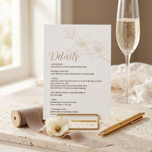 Minimalistische whiminsche Schrift Hochzeitseinsch Begleitkarte