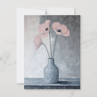 Minimalistische Whimsy-Blume Nr. 028 Postkarte