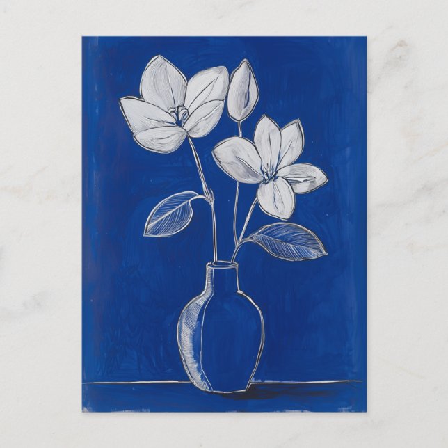 Minimalistische Whimsy-Blume Nr. 071 Postkarte (Vorderseite)