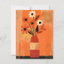 Minimalistische Whimsy-Blume Nr. 082 Postkarte