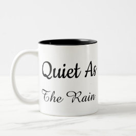 Minimalistische White & Black Zitat-Tasse . Zweifarbige Tasse