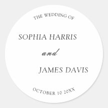 Minimalistische White Modern Elegante Hochzeit