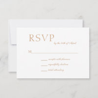 Minimalistische White Modern Muslim Wedding RSVP C