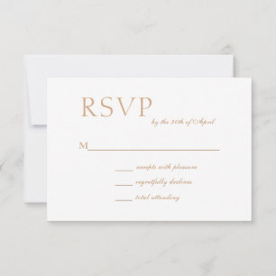 Minimalistische White Modern Muslim Wedding RSVP C Karte