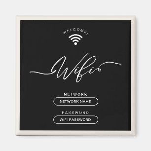 Minimalistische Wifi-Zone in Schwarz und Beige Magnet