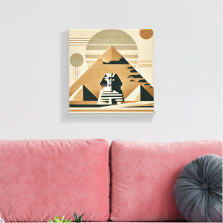 Minimalistische Wildblume Ägyptische Sehenswürdigk Leinwanddruck