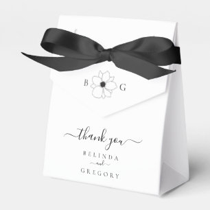 Minimalistische Wildblume handGezeichnet Monogramm Geschenkschachtel