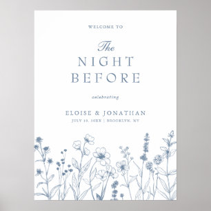 Minimalistische Wildblume Herzlich willkommen im V Poster