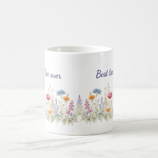 Minimalistische Wildblumenwiese-Tasse, personalisi Kaffeetasse