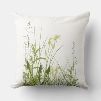 Minimalistische Wildgras-Botanik-Wurfkissenhülle Kissen
