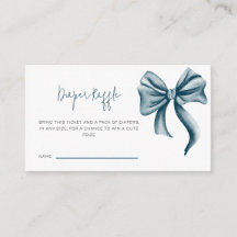 Minimalistische Windelwanne Blue Bow Baby Dusche