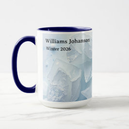 Minimalistische Winter-Tau-Natur-Ästhetik Tasse