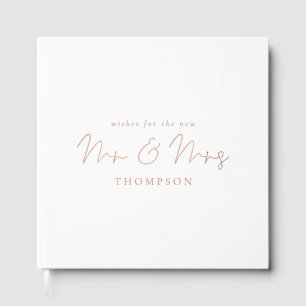 Minimalistische Wünsche für Mr. und Mrs. Wedding Gästebuch