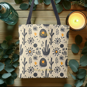 Minimalistische Wüstenflora Wellness Totbeutel Tasche