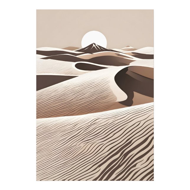 Minimalistische Wüstenkunst Fotodruck (Vorne)