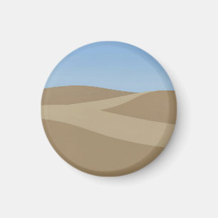 Minimalistische Wüstenlandschaft mit Dünen Magnet