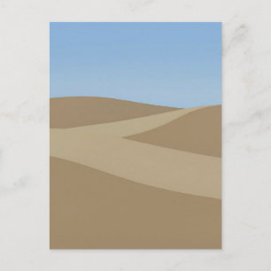 Minimalistische Wüstenlandschaft Postkarte