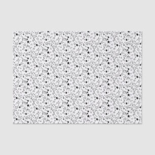 Minimalistische Xmas schwarze und weiße Kreise Pun Seidenpapier