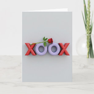 Minimalistische Xoxo-Liebeskarte Karte