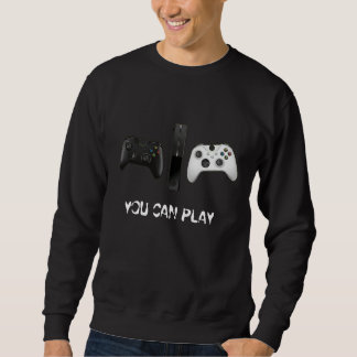 Minimalistische "You Can Play"-Spielcontroller-Shi Sweatshirt