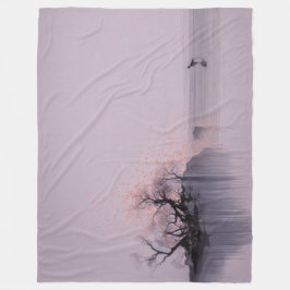 Minimalistische Zen-Landschaft Fleecedecke