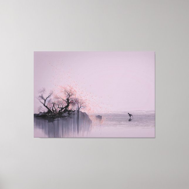 Minimalistische Zen-Landschaft Leinwanddruck (Vorderseite)