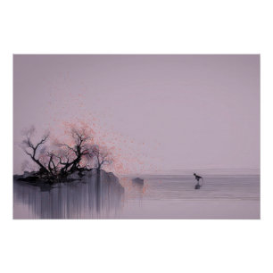 Minimalistische Zen-Landschaft Poster