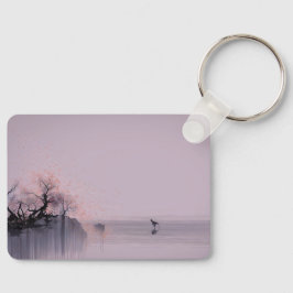 Minimalistische Zen-Landschaft Schlüsselanhänger
