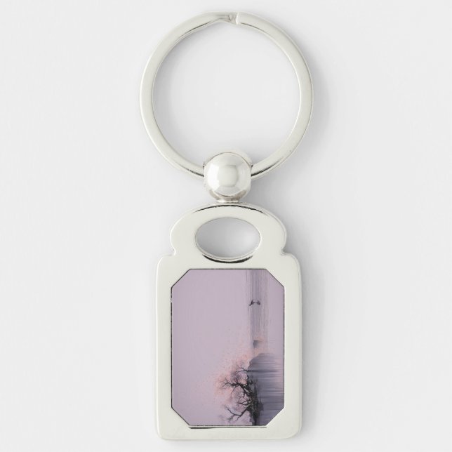 Minimalistische Zen-Landschaft Schlüsselanhänger (Vorderseite)