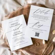 Minimalistische zweiseitige Hochzeit in Schwarz un