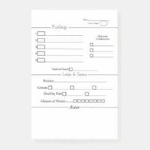 Minimalistischen 5 und 1 Lebensmittelüberwacher Post-it Klebezettel