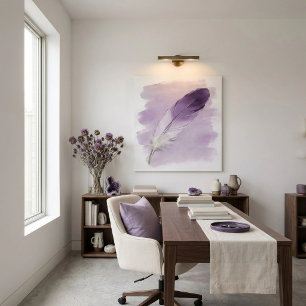 Minimalistischer 3D-Öl-Lavendel-Lila-Farbstreifen Leinwanddruck