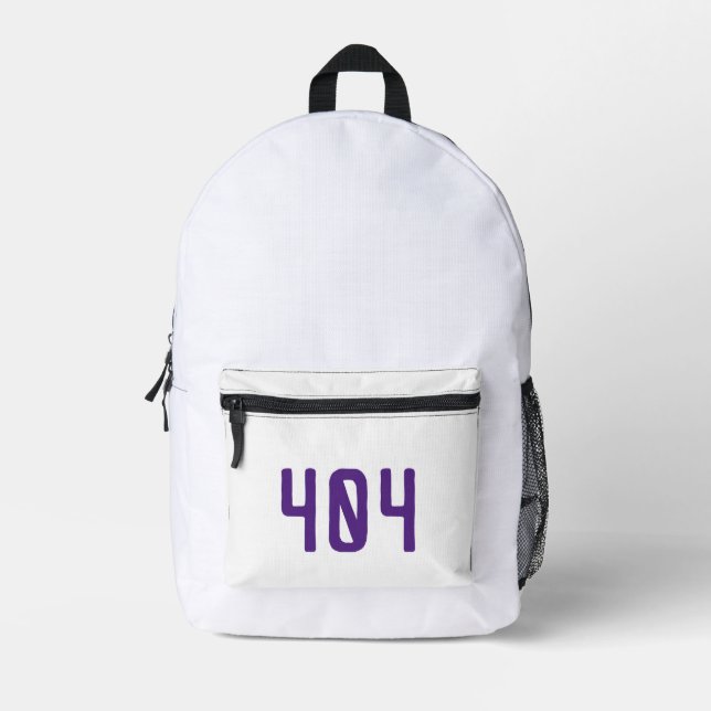 Minimalistischer 404-Fehler Light Mode Programmier Bedruckter Rucksack (Vorderseite)