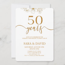 Minimalistischer 50-jähriger Hochzeitstag