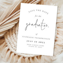 Minimalistischer Abschluss 2025 Save the Date