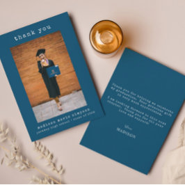 Minimalistischer Abschluss Foto Einfach Vielen Dan Mitteilungskarte