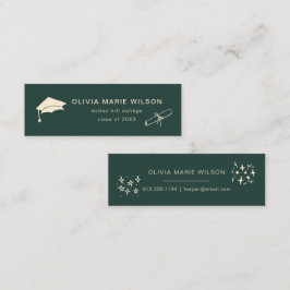 Minimalistischer Abschluss Icon Name Card Forrest  Mini Visitenkarte