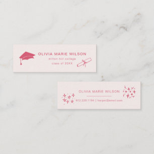Minimalistischer Abschluss Icon Name Card leuchten Mini Visitenkarte
