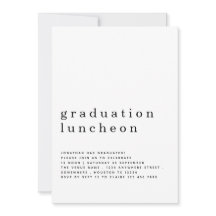 Minimalistischer Abschluss Luncheon Einladung