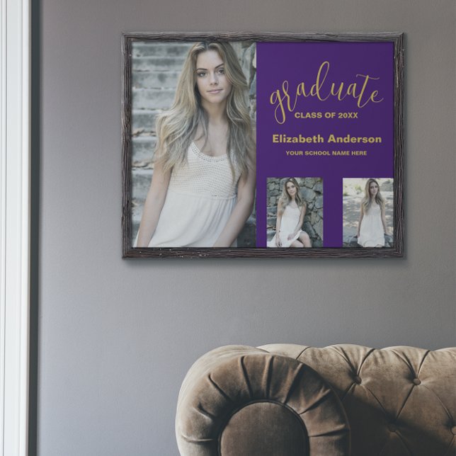 Minimalistischer Abschluss mit 3 Fotos Poster (Von Creator hochgeladen)